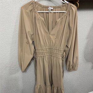 Calvin Klein Women's Tan Long Sleeve Dress